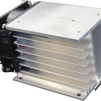 D53TP50D + HS212DR-F, Solid State Relay, and Heatsink Assembly, 3 Phase 4-32VDC Control, 36 Amp per phase @ 40 Deg C, 48-530VAC Load, LED Status Indicator