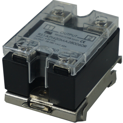HS501DR + RS1API420MA280025R, Single Phase Proportional Phase Controller with Heatsink, 4-20mA Input, 240V, 10 Amps
