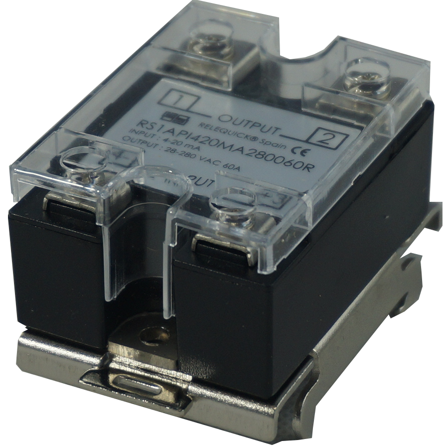 HS501DR + RS1API420MA280025R, Single Phase Proportional Phase Controller with Heatsink, 4-20mA Input, 240V, 10 Amps