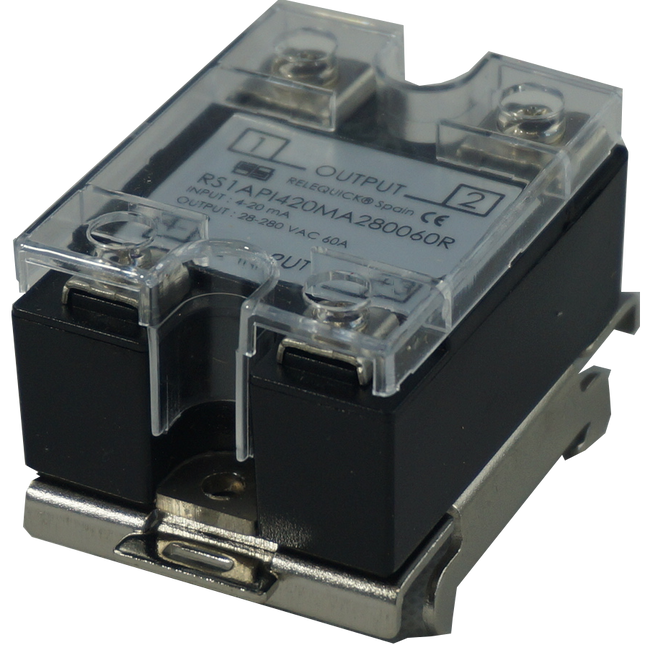HS501DR + RS1API420MA280025R, Single Phase Proportional Phase Controller with Heatsink, 4-20mA Input, 240V, 10 Amps