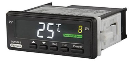 FC150A3, PID Temperature Controller for HVAC, 87.6x34.5mm (71x29m Cutout), 100-240VAC, 2 x Programmable Relay Outputs, Includes NTC Sensor