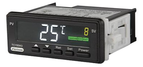 FC150A3, PID Temperature Controller for HVAC, 87.6x34.5mm (71x29m Cutout), 100-240VAC, 2 x Programmable Relay Outputs, Includes NTC Sensor
