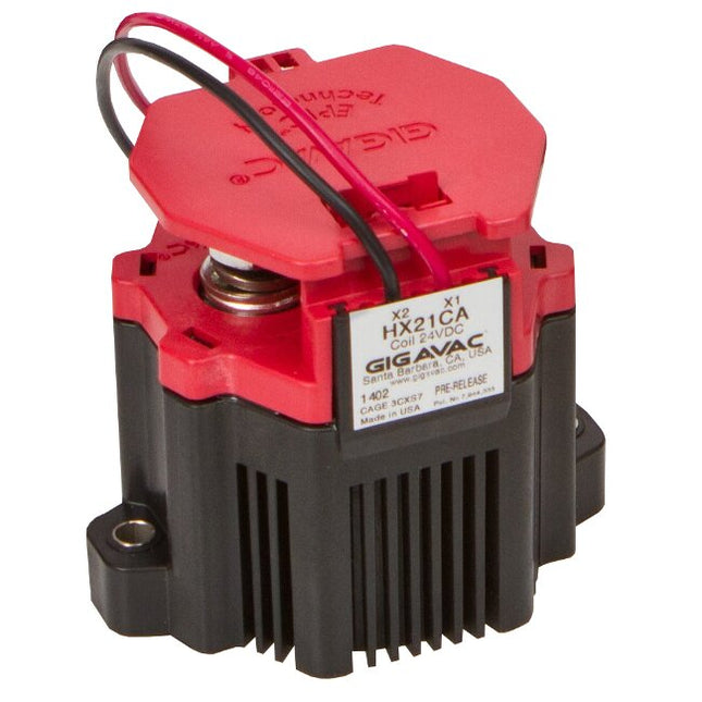 HX21CAC, Contactor SPST-NO 350 AMP, 1500VDC, 24VDC Coil, 38cm Flying leads, with SPST-NC Auxiliary Contact Continuous Duty, IP67, IP69