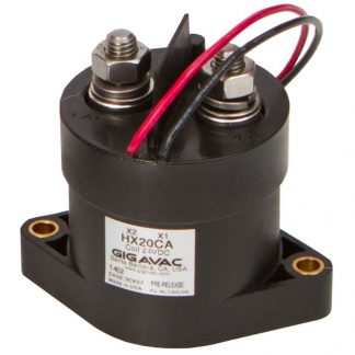 HXNC241BAB, Normally Closed Contactor SPST-NO 400+ Amp 1500VDC, 12VDC Coil, 38cm Flying leads, with SPST-NO Auxiliary Contact Continuous Duty, IP67, IP69K