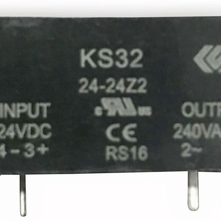 KS32 12-24Z2, Slimline Relay, 12VDC Coil, 2 Amp 24-280VAC Load