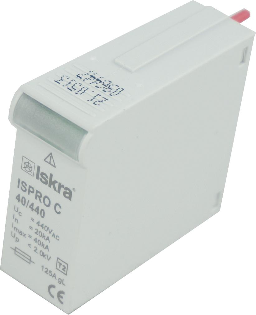 Module ISPRO C 40/275, Replacement Cartridge for Surge Protection Device (SPD) 1 Pole 40kA, 275VAC, Class II / Type 2 / C
