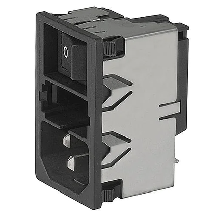 KM01.1105.11, IEC Appliance Inlet C14 with 2 Pole Switch and Fuse