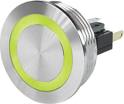 3-108-967, MSM30 30mm, Pushbutton Switch Metal with Green Point Illumination, 100mA @ 30VDC, 5-48VDC Illumination Supply, 0.2 Million Ops-Disconnect Switch-Schurter-Fastron Electronics Store
