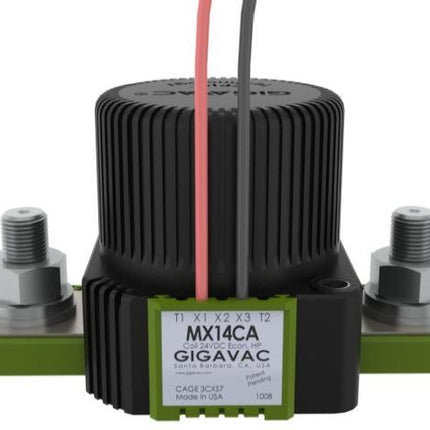 MX12CAB, Contactor Military Grade SPST-NO, 200 AMP, 12-48VDC, 24VDC Coil, 38cm Flying leads, IP67, IP69K