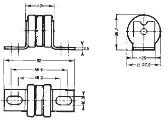 60NBF Semiconductor Fuse, 250VAC, 60Amp, aR BS88 Style