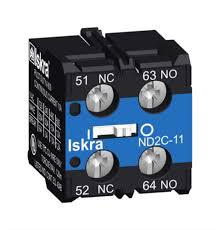 ND2C-20, 6 Amp Snap on Auxiliary Contacts for K03, K07 and K08 Series Miniature Contactors, 2 x NO-Auxiliary Contact-Iskra Doo-Fastron Electronics Store