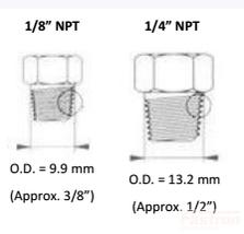 NPT 1/8" x 5mm Compression Fitting-Temperature Sensor Accessories-Fastron Electronics-Fastron Electronics Store