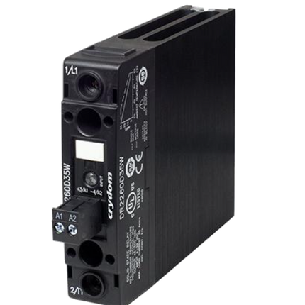DR2260D35V, Solid State Contactor SSR, Single Phase 4-32VDC Control, 35A, 48-600VAC Load, Din Rail Mount