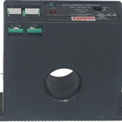 16F-SD-NC-AL, AC Current Switch, Multirange 1-10A, 10-50A, 50-200Amp, Self Powered, 10% Accuracy, 0.5 +/-0.2 Minimum ThreshholdAverage RMS Current Sensing, Normally Open Contacts, 0.3Amp @ 135VAC/DC Adjustable Trip