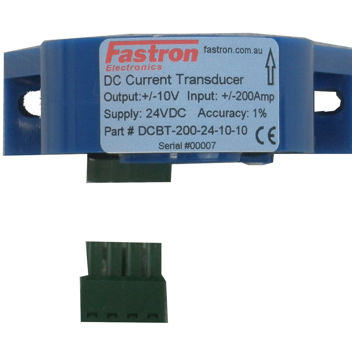 DCBT-050-24-10-10, Hall Effect DC Current Transducer, +/-50 Amp DC, +/-10VDC bipolar output, 24VDC supply, 20mm Aperture
