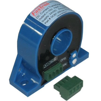 DCBT-100-24-10-10, Hall Effect DC Current Transducer, +/-100 Amp DC, +/-10VDC bipolar output, 24VDC supply, 20mm Aperture