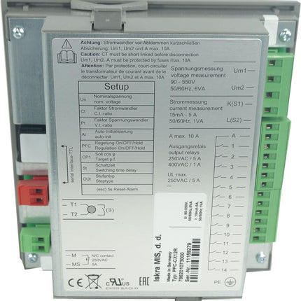 Iskra Doo PFC-CX-12R Power Factor Regulator (Beluk BLR-CX 12RL), 12 Step, 110-480V 50/60HZ, See Rebadged PFR-X+ 12R