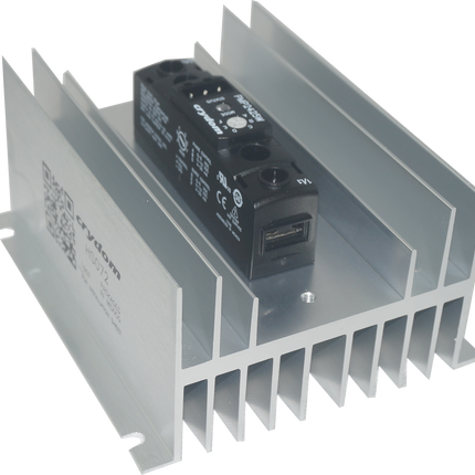 HS072 + PMP2450W, Panel Mount Single Phase Proportional Phase Controller with Heatsink, Selectable Input, 90-280VAC, 50 Amps @ 40 Deg C-Solid State Relay Single Phase Angle Power Controller AC Load-Crydom - Sensata-Fastron Electronics Store