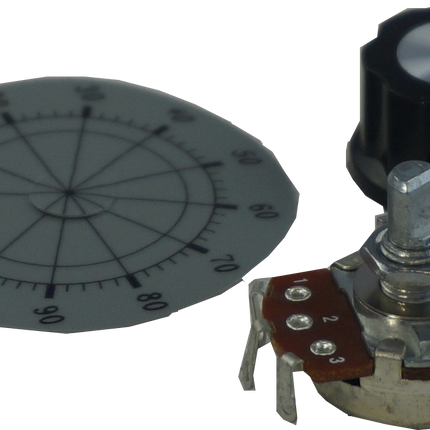 POT5KOHM-S-L, Single Turn Potentiometer (Standard) Linear 5K Ohm Panel Mount, Comes with Position Indicator