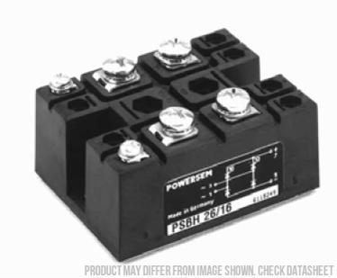 PSBH55/12, Single Phase Half Controlled Bridge, 55 Amp, 1200V