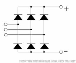 PSD55/12, 3 Phase Diode rectifier Bridge, 55 Amp, 1200V