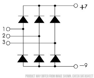 PSD35T/20, 3 Phase Diode rectifier Bridge, 35 Amp, 2000V