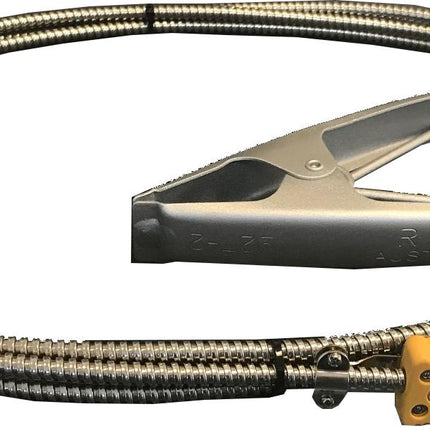 FTCK-CLIP-2000-PLUG-C, Type K, Clamp Probe for 60mm Product inside oven w/ 2000mm Steel Insulated Cable, 0 to 650 Deg C-Temperature Sensor-Fastron Electronics-Fastron Electronics Store