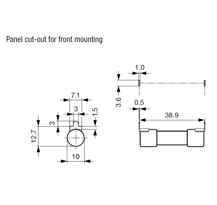 PV10-10A1000VDCP10gPV, AEO 10.3x38 GpV Solar Fuse 10Amp, 1000VDC @ 10kA, UL2579, IEC 60269, GB13539