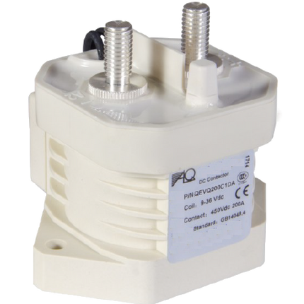 QEVQ200C1DA, Contactor SPST-NO Polarised, 200 AMP, 12-800VDC, 12-36VDC Coil, SPST-NO Auxilliary Contact