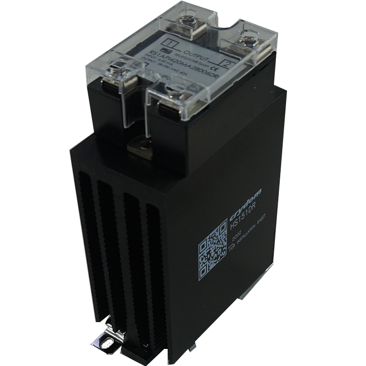 HS151DR-RS1API420MA280040R, Single Phase Proportional Phase Controller with Heatsink, 4-20mA Input, 240V, 40 Amps