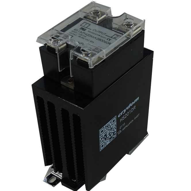 HS201DR + RS1API420MA280025R, Single Phase Proportional Phase Controller with Heatsink, 4-20mA Input, 240V, 23 Amps