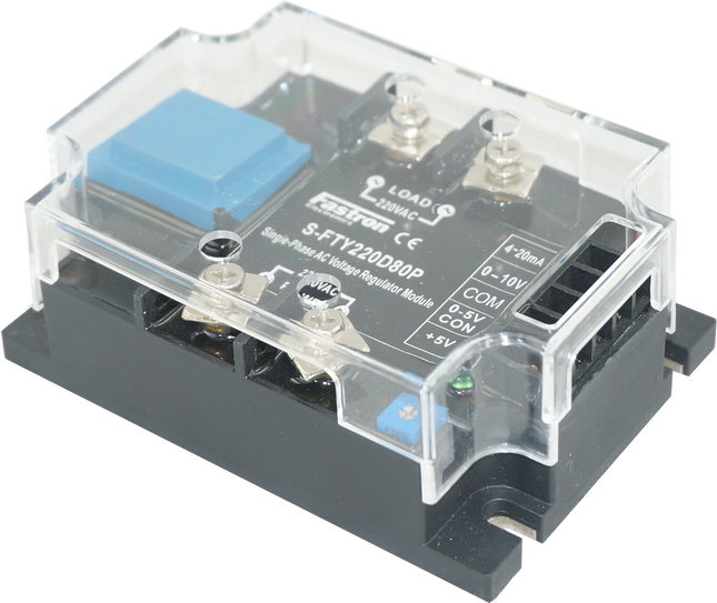 S-FTY220D80P, Single Phase Proportional Phase Control Module, 4-20mA,0-10V,0-5V,10K POT Input, 220VAC, 80 Amp Per Phase