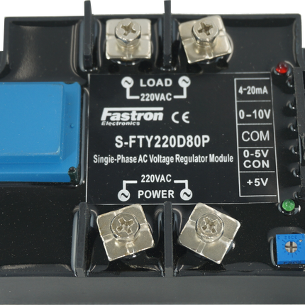 S-FTY220D80P, Single Phase Proportional Phase Control Module, 4-20mA,0-10V,0-5V,10K POT Input, 220VAC, 80 Amp Per Phase