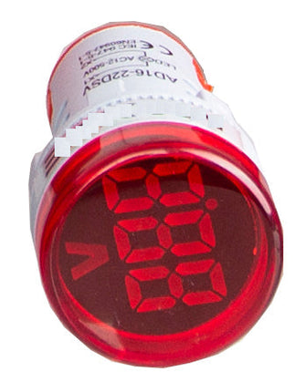 TRF-22D-G-400, 22mm LED Frequency Meter GREEN 0-99Hz, 400VAC, Plastic, IP40, IEC60947-5-1