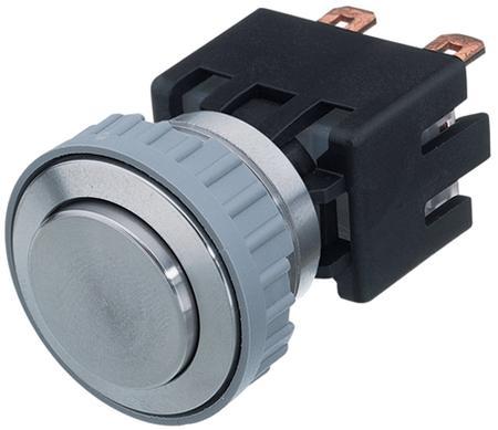 1241.6821.1110000 MSM LA 19mm, Pushbutton Switch Metal No Illumination, 10Amp @ 250VAC, 0.5 Million Ops-Disconnect Switch-Schurter-Fastron Electronics Store