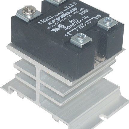 HS211A + D2440, Panel Mount Solid State Relay, 3-32VDC Control Input, LED Status, 24-280VAC Output, 25 Amps