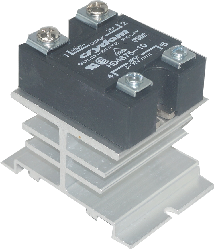 HS211A + D2440, Panel Mount Solid State Relay, 3-32VDC Control Input, LED Status, 24-280VAC Output, 25 Amps