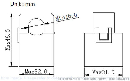SCT-F16-120-5A, 120/5Amp Measurement Split Core CT's-Split Core AC Current Transformer-Fastron Electronics-Fastron Electronics Store