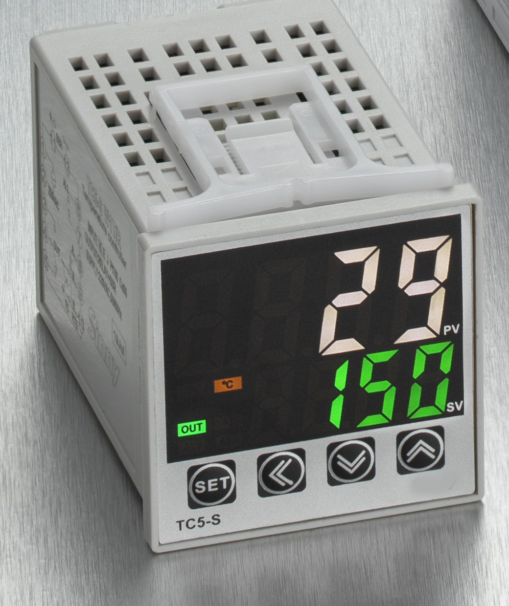 TC5-S-S-2-T/R-2, PID Controller, 100-240VAC with 2 3 Amp Relay Alarms, Multirange Type K,E,J Thermocouple, and PT100/Cu20 RTD Input, Pt100 or Cu20, 48x48mm,12VDC Output