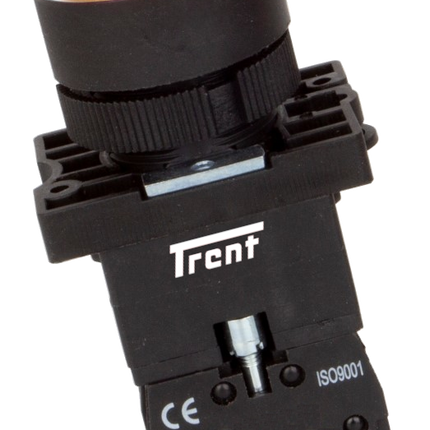 TRIB-22D-Y-240, 22mm LED Pushbutton & Indicator Amber 240VAC, Plastic, IEC60947-5-1