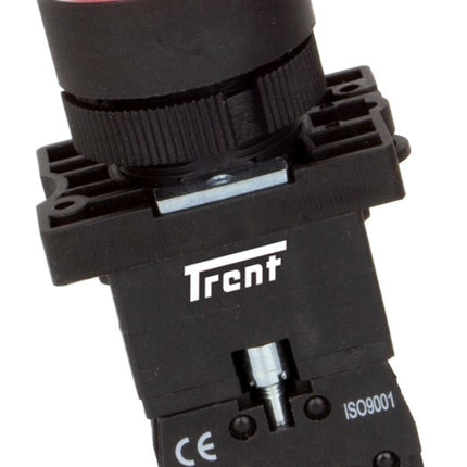 TRIB-22D-R-24, 22mm LED Pushbutton & Indicator RED 24AC/DC, Plastic, IEC60947-5-1