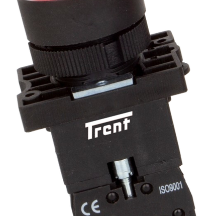 TRIB-22D-R-24-NC, 22mm LED Pushbutton & Indicator RED 24AC/DC, NORMALLY CLOSED, Plastic, IEC60947-5-1