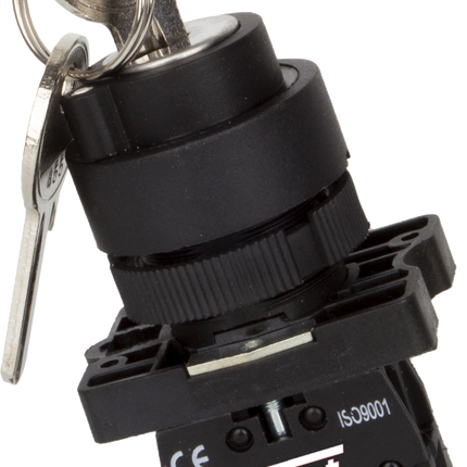 TRB-BG45, Toggle KeySwitch 2 Pos Biased Black 1NO + 1NC, IEC60947-5-1
