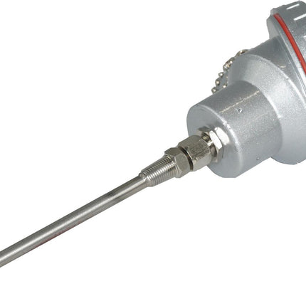 FTCK-D-6-600-XX-KNE, Duplex Type K Thermocouple MIMS Class A, 100 x 6mm Probe w/ Large Terminal Head, -20 to 1000 Deg C, CE ANSI ROHS Approved-Temperature Sensor-Fastron Electronics-Fastron Electronics Store