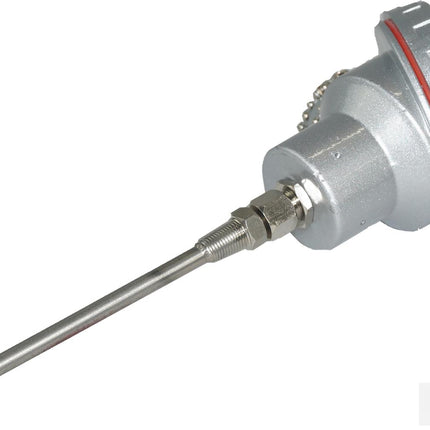 FTCK-D-6-600-XX-KSE, Duplex Type K Thermocouple MIMS Class A, 100 x 6mm Probe w/ Small Terminal Head, -20 to 1000 Deg C, CE ANSI ROHS Approved-Temperature Sensor-Fastron Electronics-Fastron Electronics Store