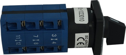 TGLW26-1022125, 2 Pole Rotary Switch BLACK, 125 Amp 400VAC, Plastic, Direct Type, IEC60947-5-1