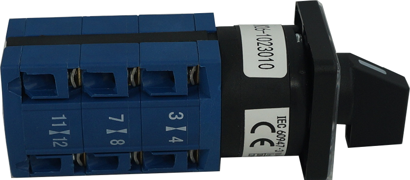 TGLW26-1022250, 2 Pole Rotary Switch BLACK, 250 Amp 400VAC, Plastic, Direct Type, IEC60947-5-1