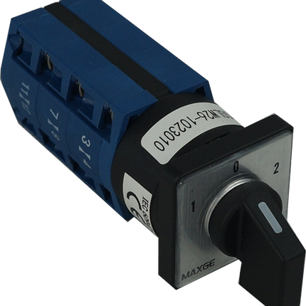 TGLW26-1021250, 1 Pole Rotary Switch BLACK, 250 Amp 400VAC, Plastic, Direct Type, IEC60947-5-1