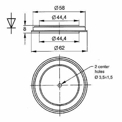 ZP7100A400, Welding Diode 7000 Amp, 400V 61/8 44mm Pole face Replaces ABB 5SDD71B0210-Diode PUK-Fastron Electronics-Fastron Electronics Store