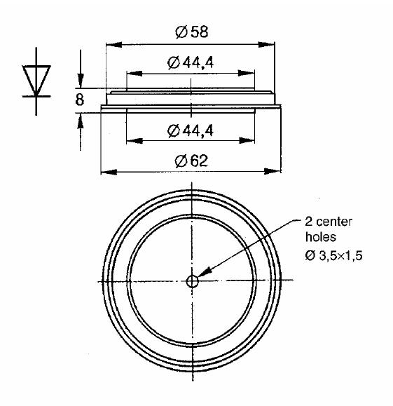 ZP7100A400, Welding Diode 7000 Amp, 400V 61/8 44mm Pole face Replaces ABB 5SDD71B0210-Diode PUK-Fastron Electronics-Fastron Electronics Store